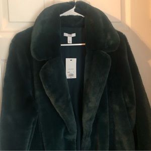 NWT Cara Santana Nine West faux fur coat